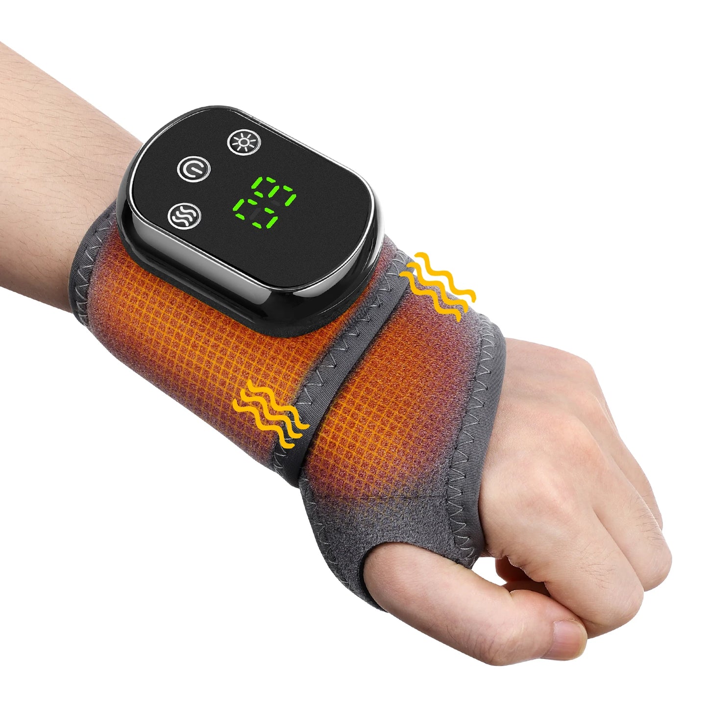 Electric Heating Wrist Guard Vibration Massage 5 Levels Hot Compress Wrist Brace Protector Wrap Rechargeable Heating Wristband